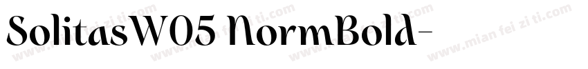 SolitasW05 NormBold字体转换